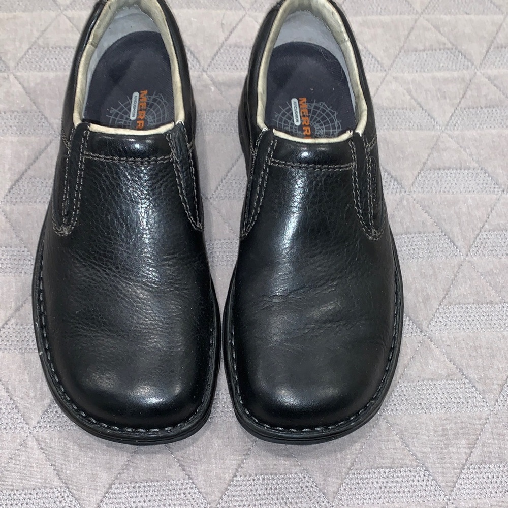 Merrell Black Leather Loafers